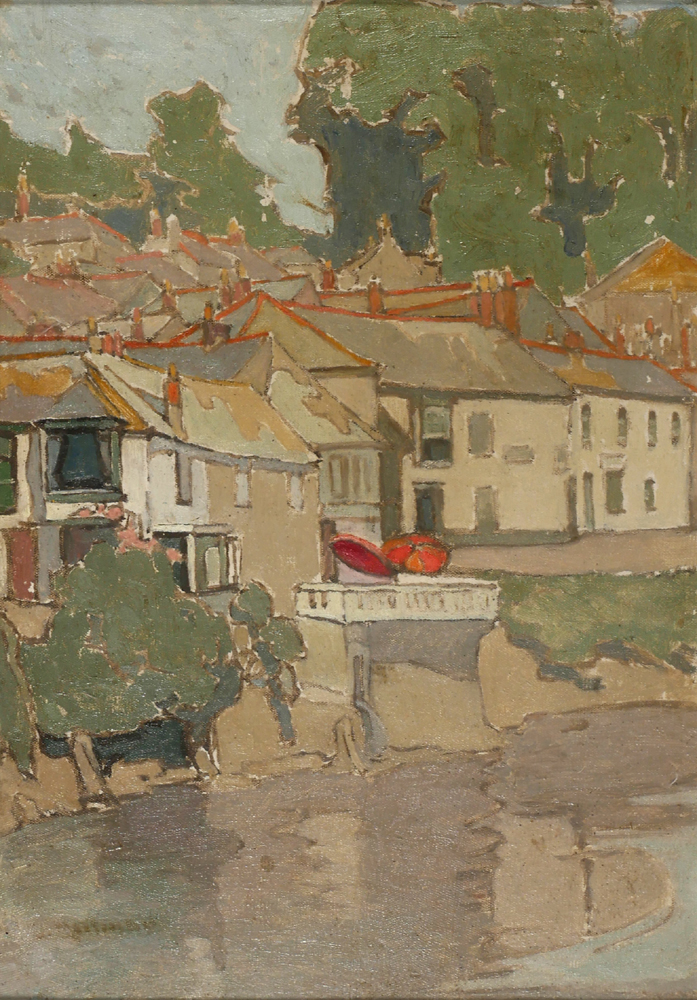 FRENCH COASTAL VILLAGE by Georgina Moutray Kyle sold for �600 at Whyte's Auctions