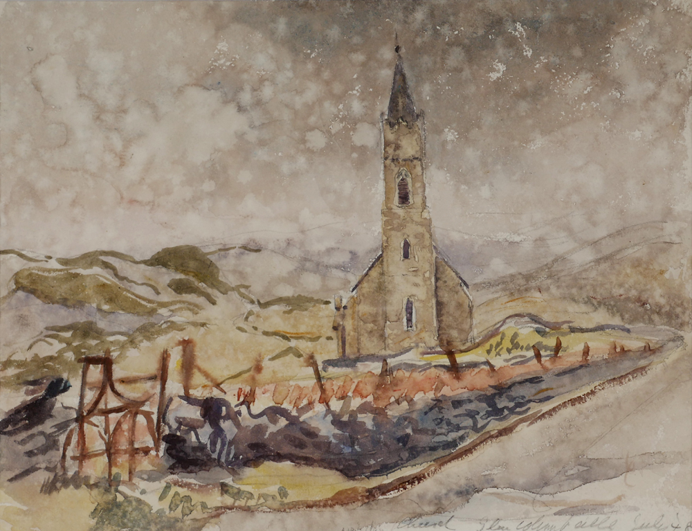 CHURCH, GLENCOLUMBKILLE, COUNTY DONEGAL, 1948 by Violet McAdoo (1896-1961) at Whyte's Auctions