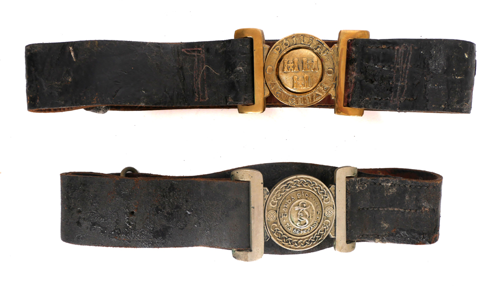 1920s Garda Siochana uniform belts. at Whyte's Auctions