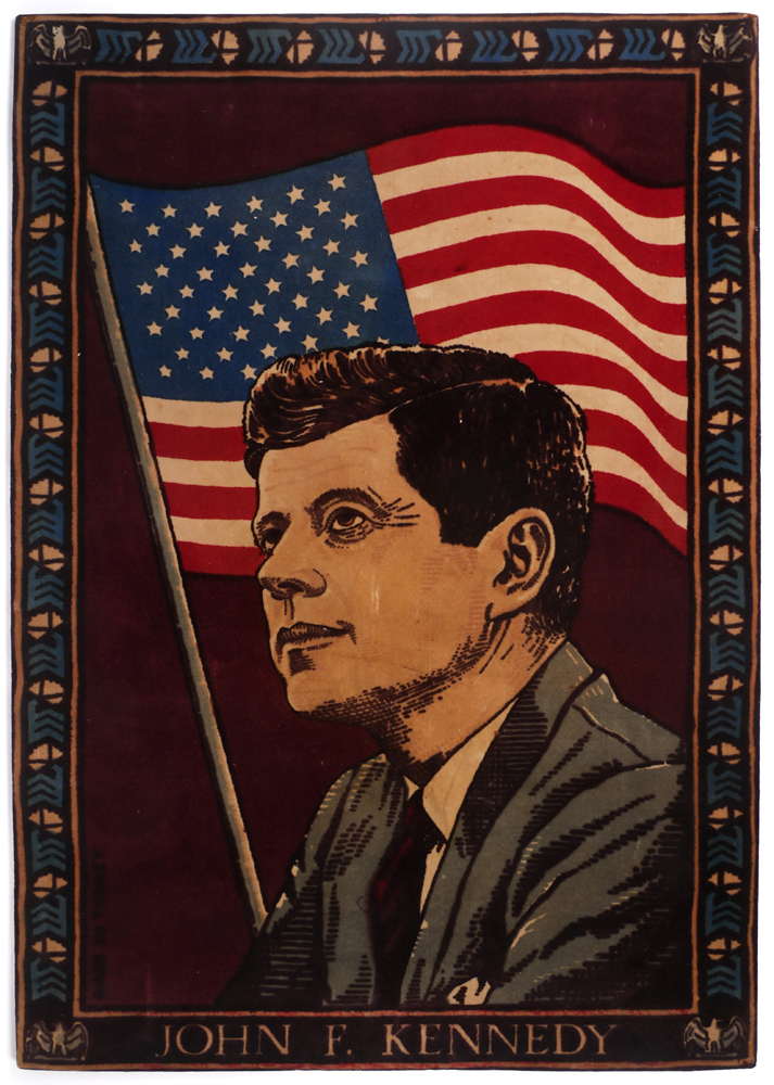 Circa 1963 John F Kennedy wall hanging. at Whyte's Auctions