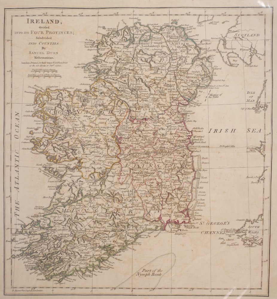 1774 Map of Ireland by Samuel Dunn. at Whyte's Auctions