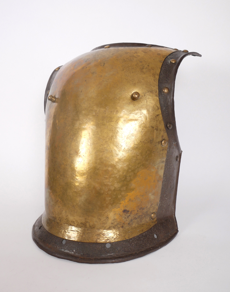 19th century French carbineer's steel and brass breast plate. at Whyte's Auctions