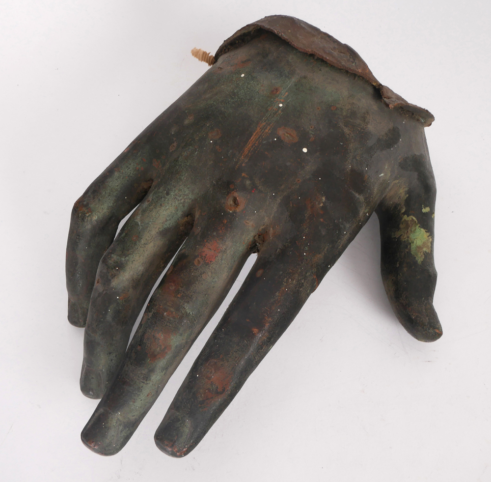 Early 19th century bronze hand. at Whyte's Auctions