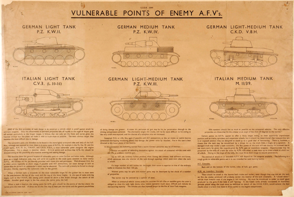 1939-1945 British anti-tank training poster. at Whyte's Auctions