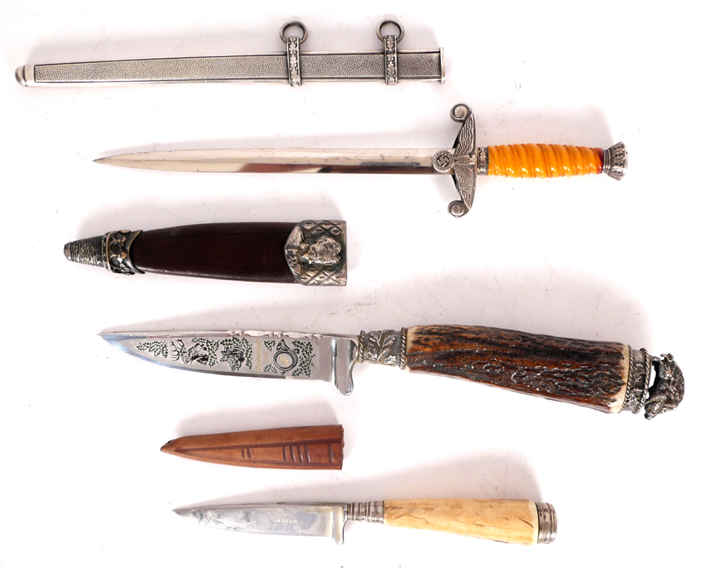 1932-1945 Paper knife German Wehrmacht and two hunting knives. at Whyte's Auctions