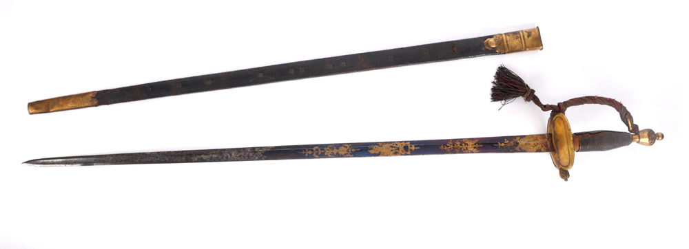 George III Infantry officer's sword, blued and gilt blade. at Whyte's Auctions