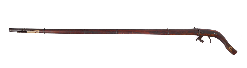 An Oriental smoothbore musket. at Whyte's Auctions