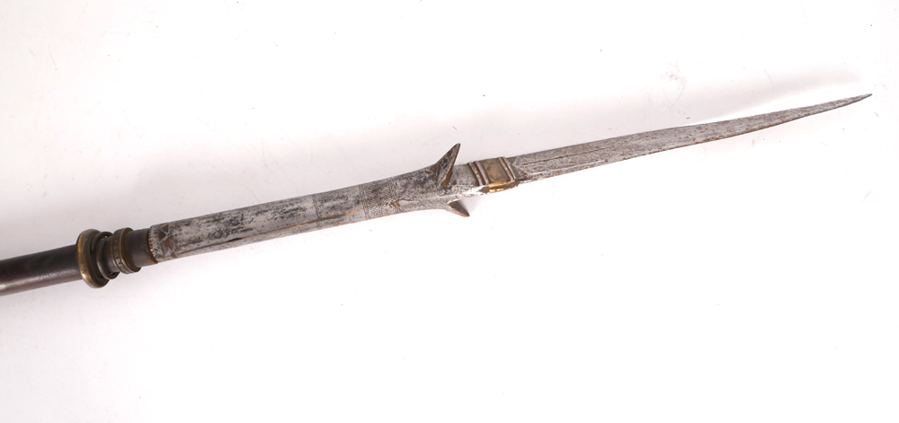 A 19th century Indian boar-hunting spear. at Whyte's Auctions