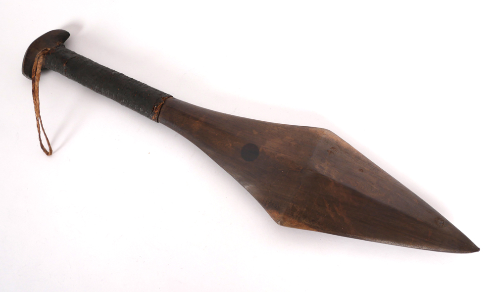 A Solomon Islands subi war club. at Whyte's Auctions