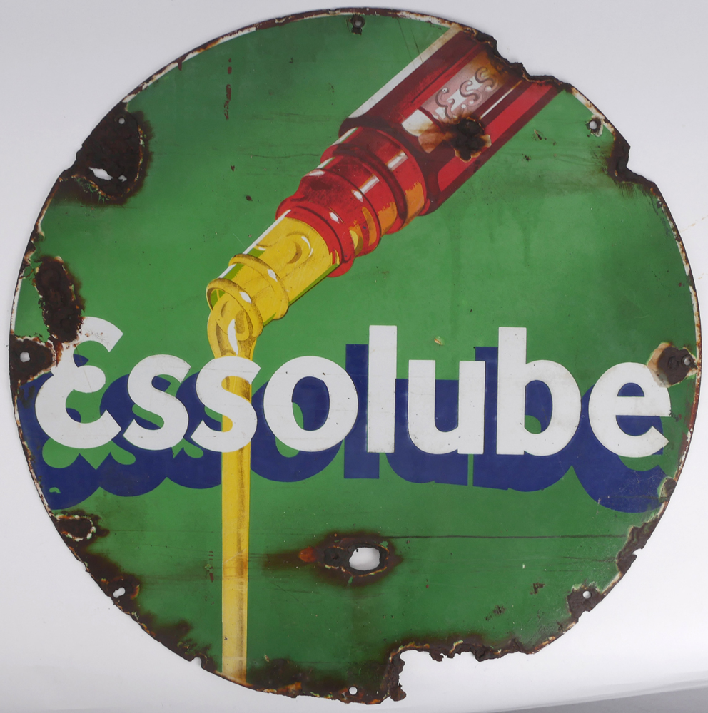 Enamel sign, Essolube. at Whyte's Auctions