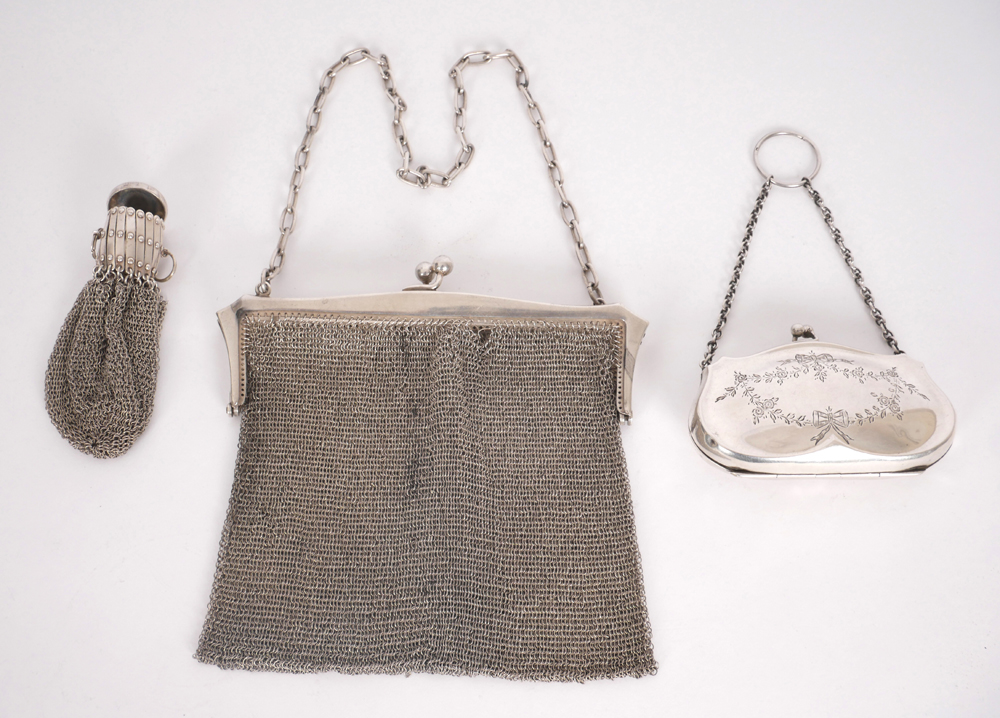 Early 20th century silver purses. at Whyte's Auctions