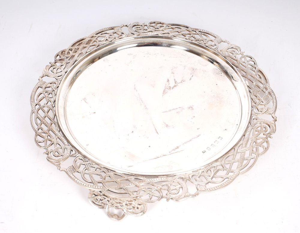 1966 Irish silver Celtic Revival tray. at Whyte's Auctions