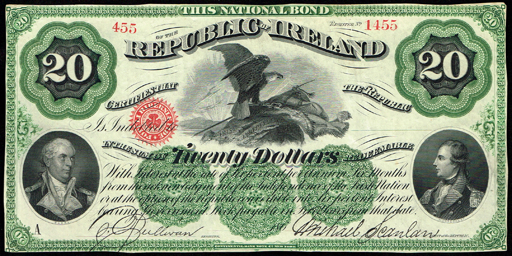 1866 Republic of Ireland Twenty Dollar Bond at Whyte's Auctions
