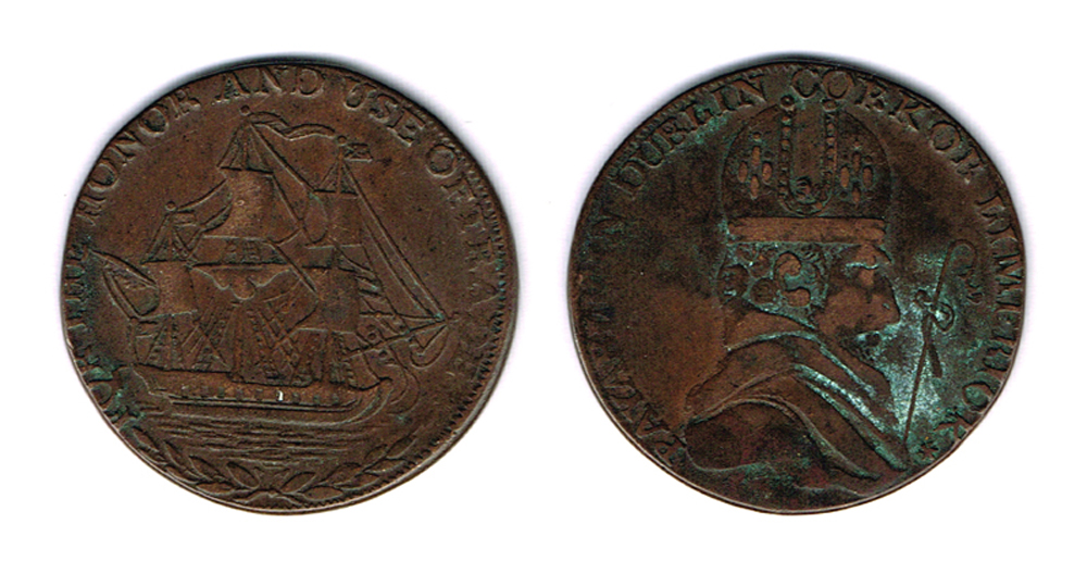 Mixed lot of Irish copper coins James II to George III. at Whyte's Auctions