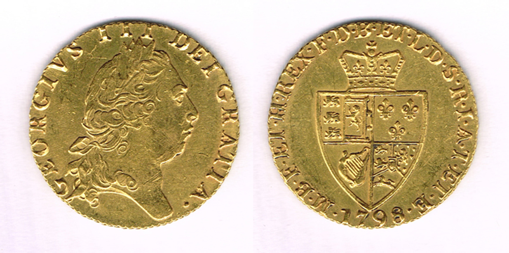 George III, gold guinea, 1798. at Whyte's Auctions
