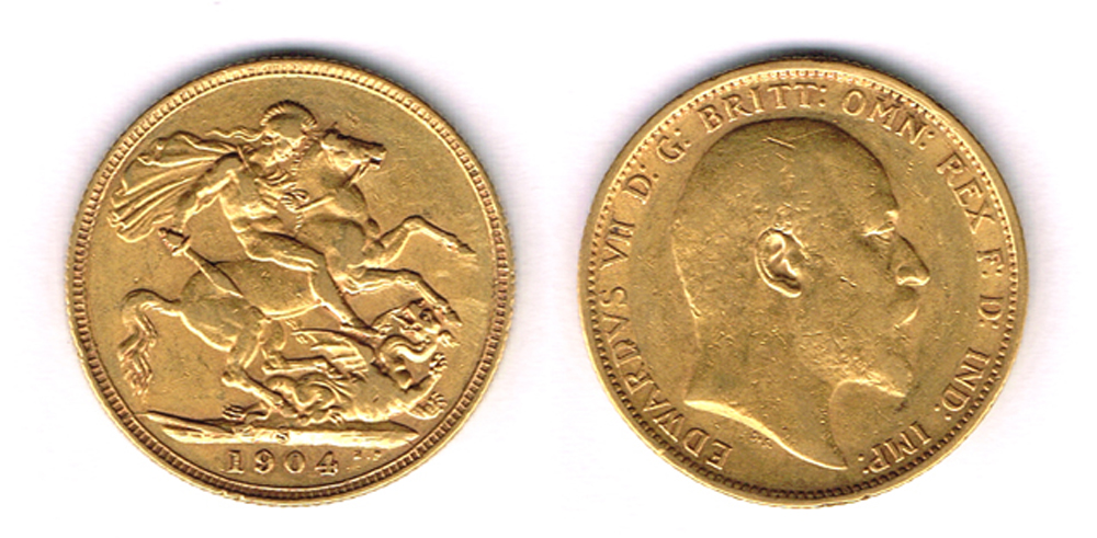 Edward VII gold sovereign, 1904. at Whyte's Auctions