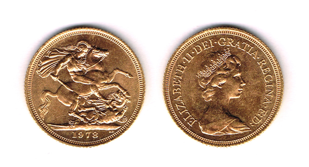 Elizabeth II gold sovereign, 1978. at Whyte's Auctions