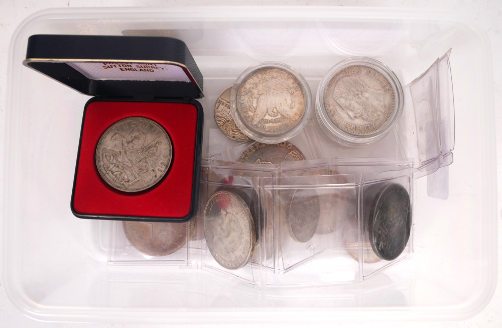 Miscellaneous silver coins, Britain, US, France and others. at Whyte's Auctions