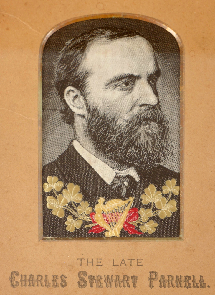 1880s Charles Stewart Parnell, a Stevengraph portrait. at Whyte's Auctions