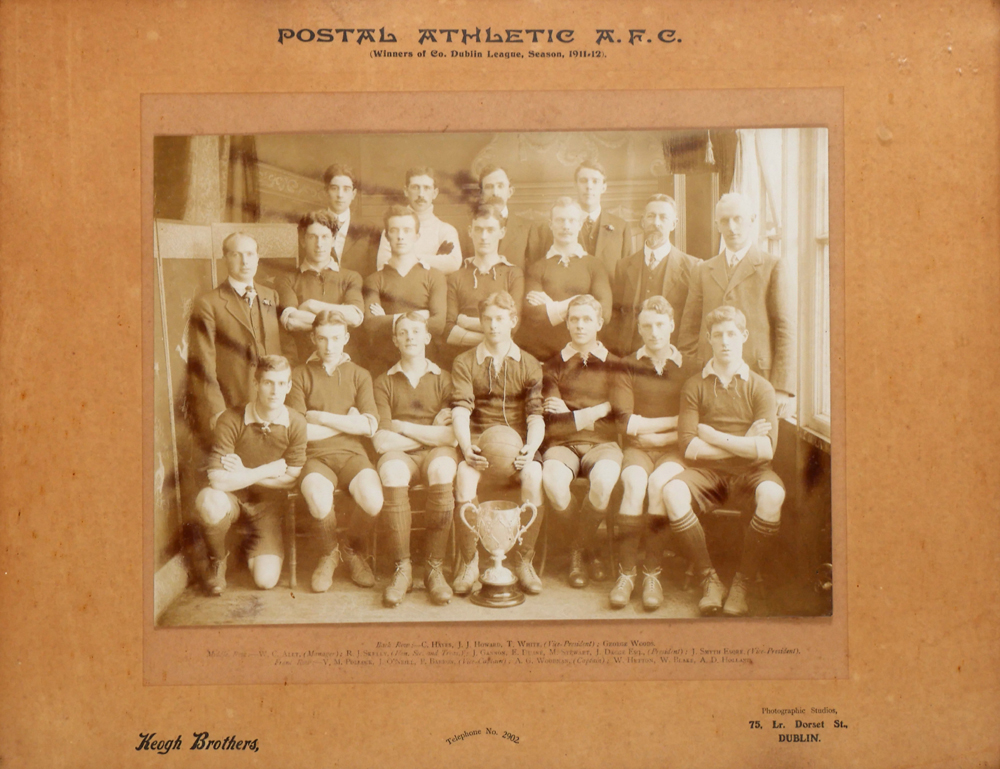 Football. 1912 Team photograph, Postal Athletic AFC. at Whyte's Auctions