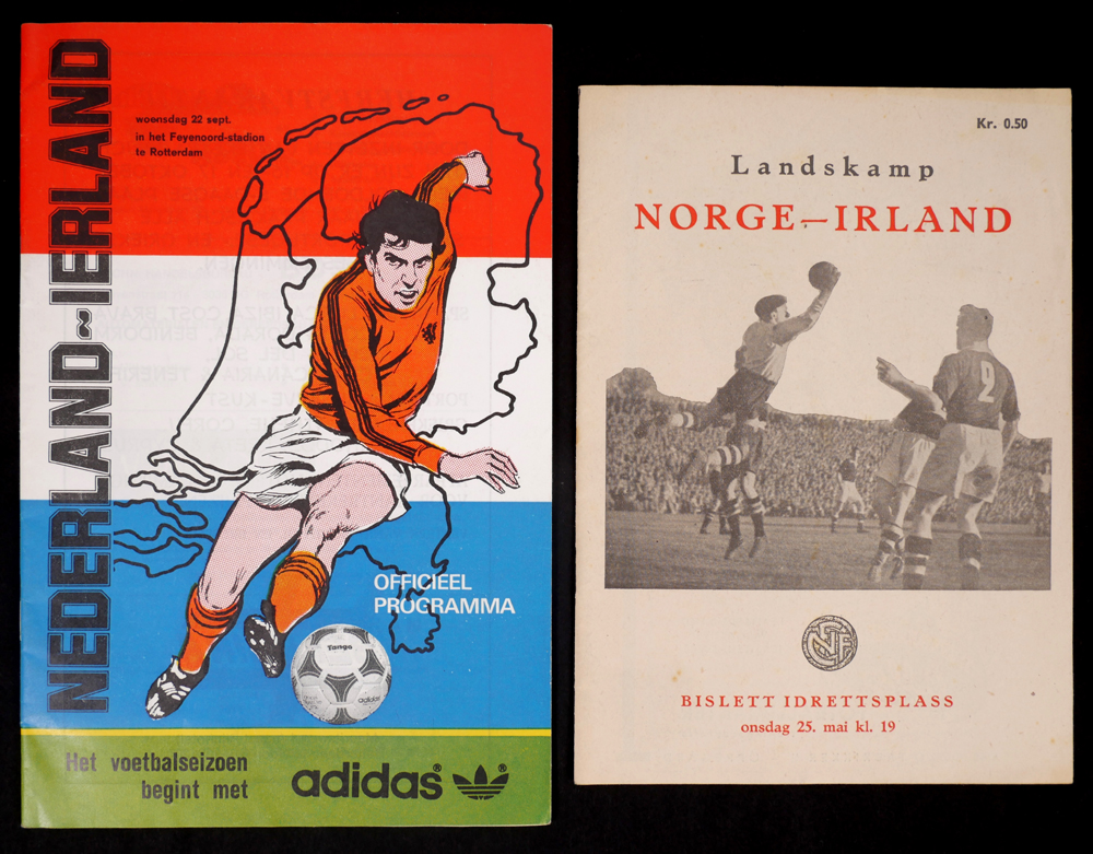 Football 1949-2007 Irish International away matches, programmes at Whyte's Auctions