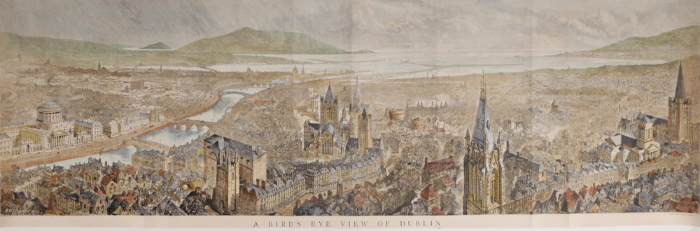 1890 A bird's eye view of the City of Dublin. at Whyte's Auctions