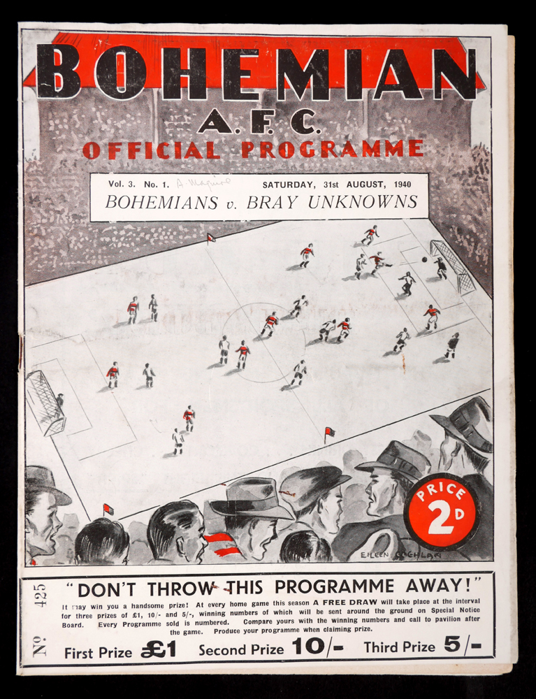 Football, 1940-1941 season, Bohemian AFC, programmes. at Whyte's Auctions