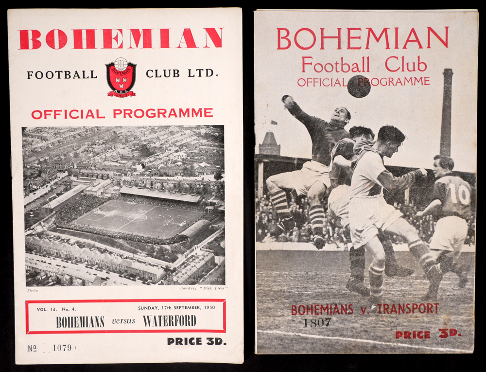 Football, 1950-1969 Bohemian AFC, programmes. at Whyte's Auctions