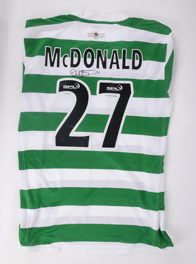 Football. Celtic FC,  Lisbon Lions number 27 jersey signed by Scott McDonald. at Whyte's Auctions