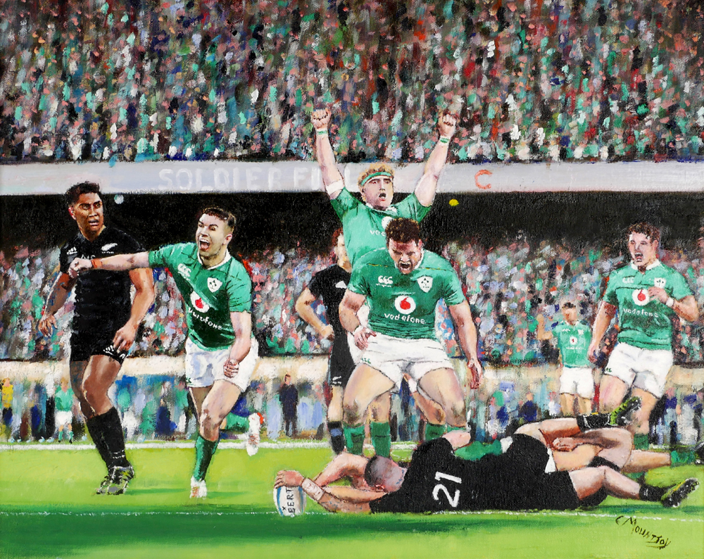 Ireland defeat All-Blacks, Soldier Field, Robbie Henshaw's try. at Whyte's Auctions