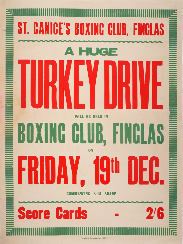 1947-48 Dublin boxing clubs, posters for social events at Whyte's Auctions