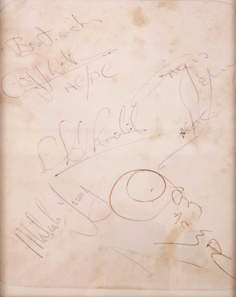 AC/DC 1978 band members' autographs. at Whyte's Auctions