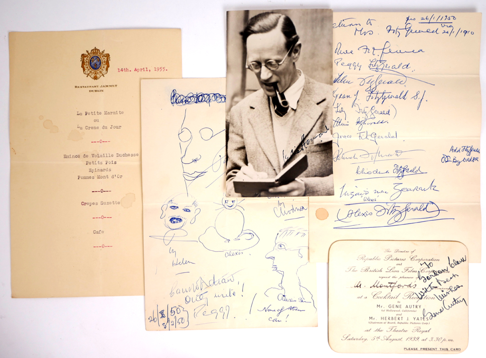 Gene Autry and Leslie Howard autographs at Whyte's Auctions
