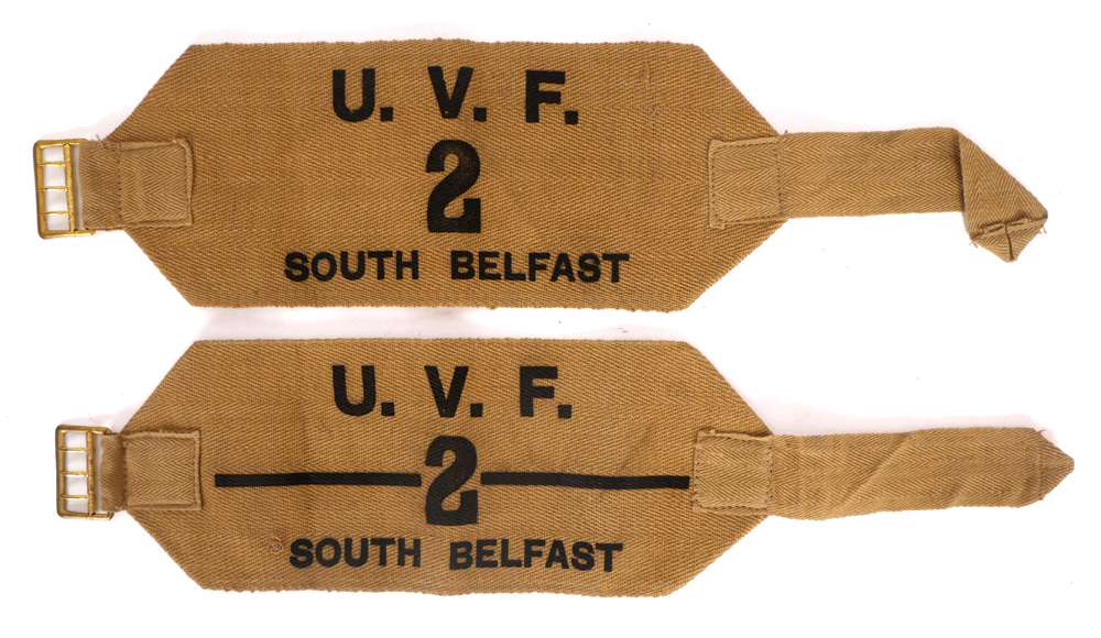 Circa 1913, Ulster Volunteer Force, South Belfast, Armband. at Whyte's Auctions