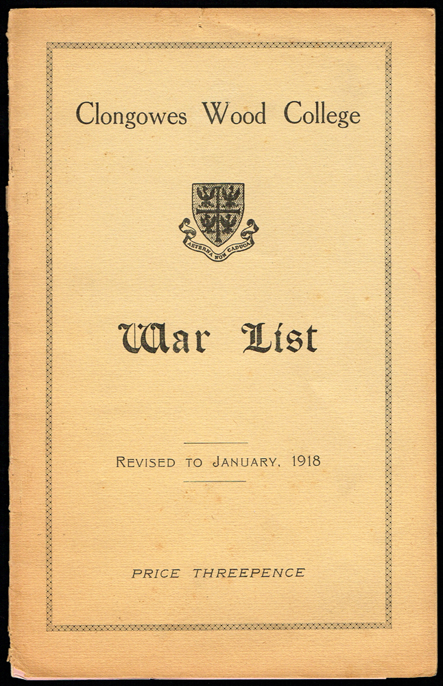 1914-1918. Clongowes Wood College War List. at Whyte's Auctions