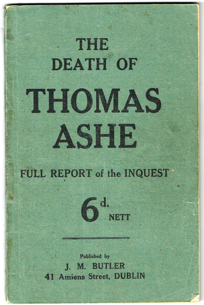 1917 The Death of Thomas Ashe Full Report of the Inquest at Whyte's Auctions