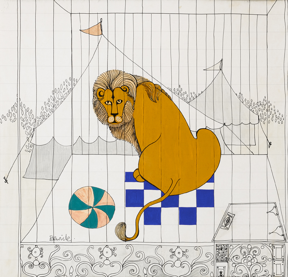 LION IN A CAGE by Pauline Bewick RHA (b.1935) RHA (b.1935) at Whyte's Auctions