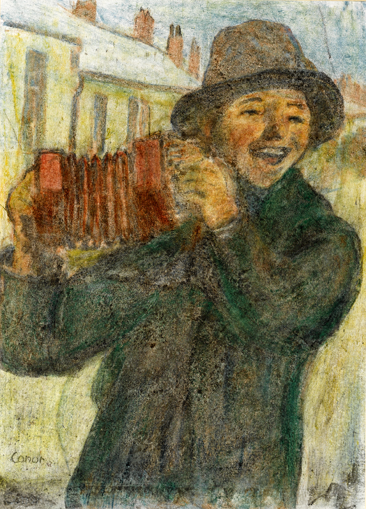 THE ACCORDION PLAYER by William Conor OBE RHA RUA ROI (1881-1968) at Whyte's Auctions