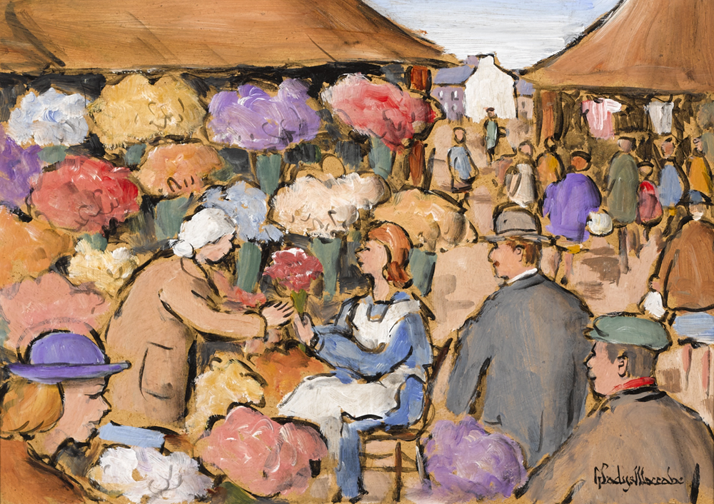THE FLOWERSELLER by Gladys Maccabe MBE HRUA ROI FRSA (1918-2018) MBE HRUA ROI FRSA (1918-2018) at Whyte's Auctions