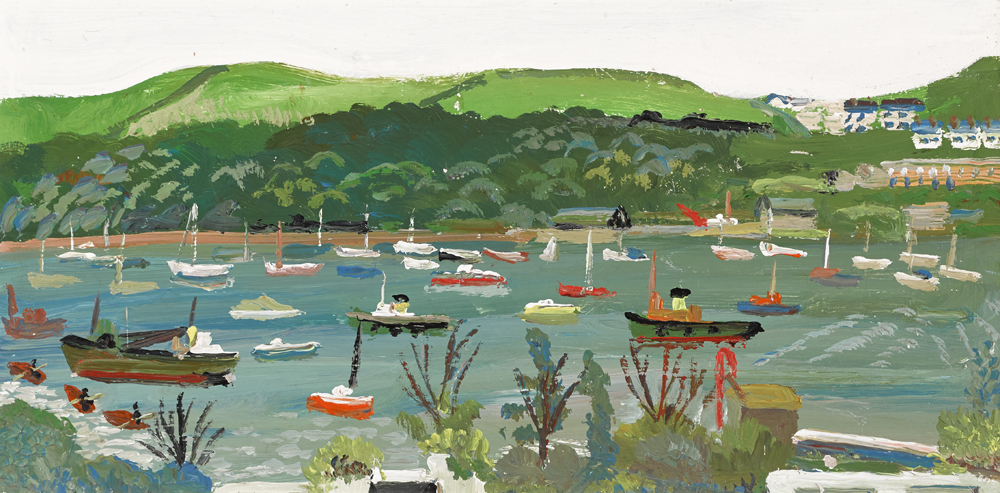 FOWEY HARBOUR, CORNWALL, ENGLAND by Fred Yates (British, 1922-2008) at Whyte's Auctions