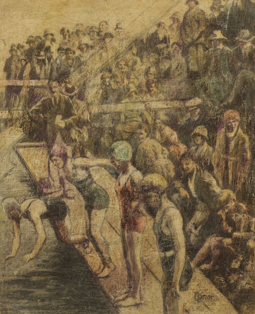 SWIMMING GALA by William Conor OBE RHA RUA ROI (1881-1968) at Whyte's Auctions