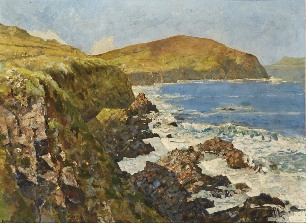IRISH COASTLINE, A SUMMER'S DAY by James le Jeune RHA (1910-1983) at Whyte's Auctions