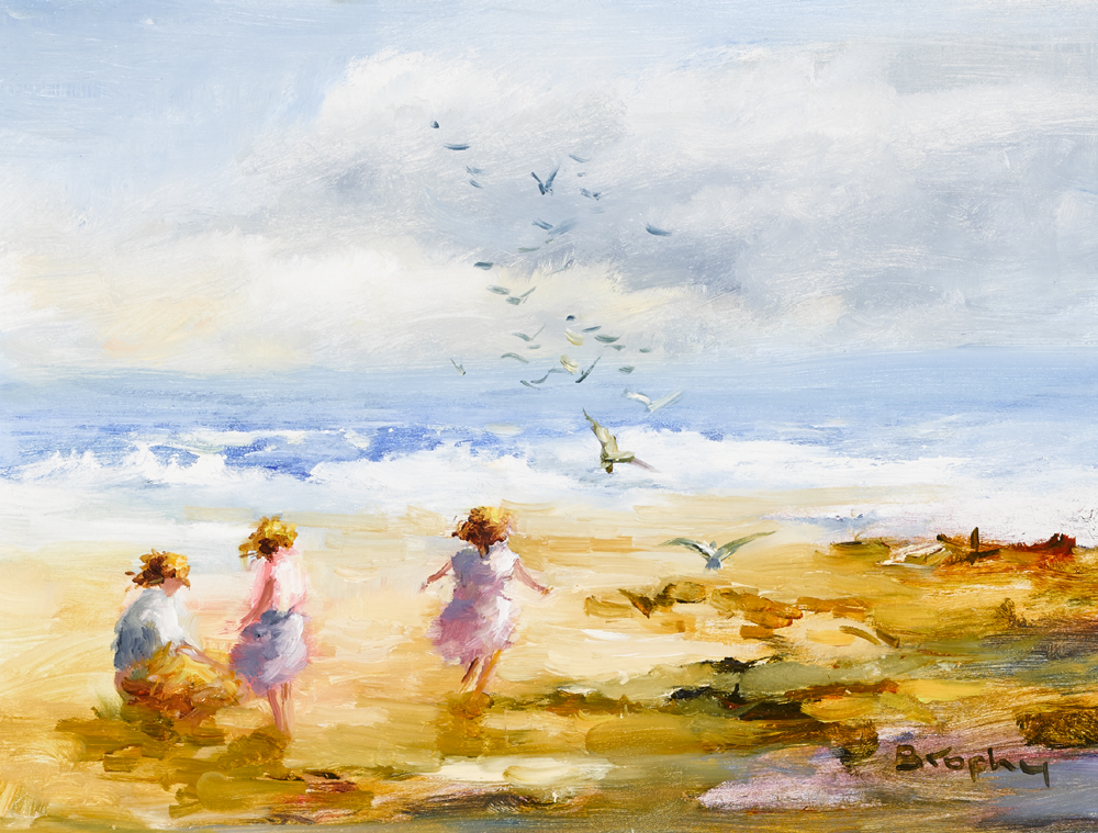CHILDREN AND GULLS by Elizabeth Brophy sold for 750 at Whyte's Auctions