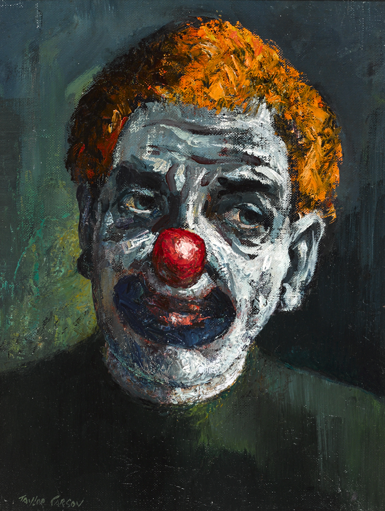 THE RED HAIRED CLOWN by Robert Taylor Carson HRUA (1919-2008) at Whyte's Auctions
