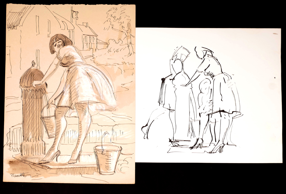 SKETCHES (SET OF SIX) by Patrick Leonard HRHA (1918-2005) at Whyte's Auctions