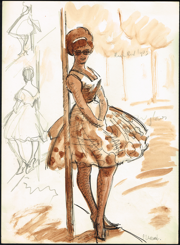 SKETCHES [EVERYDAY GLAMOUR] (SET OF THREE) by Patrick Leonard HRHA (1918-2005) at Whyte's Auctions