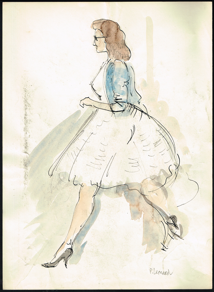 SKETCHES [GLAMOUR] (SET OF THREE) by Patrick Leonard HRHA (1918-2005) at Whyte's Auctions