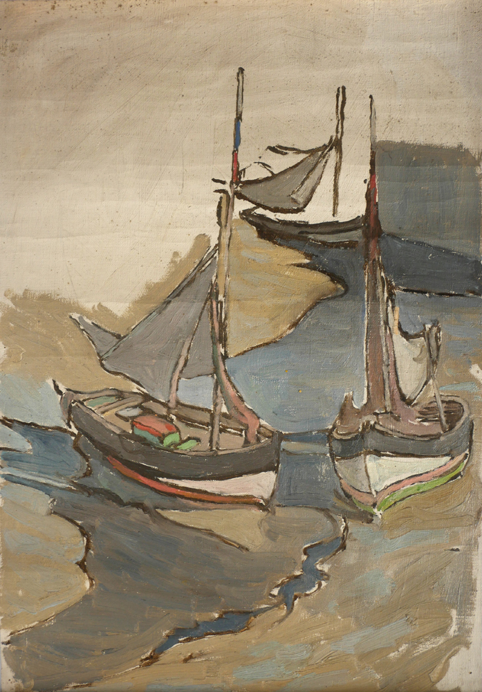 HARBOUR SCENES WITH SAILBOATS (A PAIR) by Georgina Moutray Kyle sold for �420 at Whyte's Auctions
