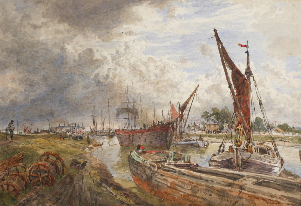 CANAL BASIN, GRAVESEND and OTHER WORKS (SET OF FOUR) by Sidney Paul Goodwin (British, 1867-1944) at Whyte's Auctions