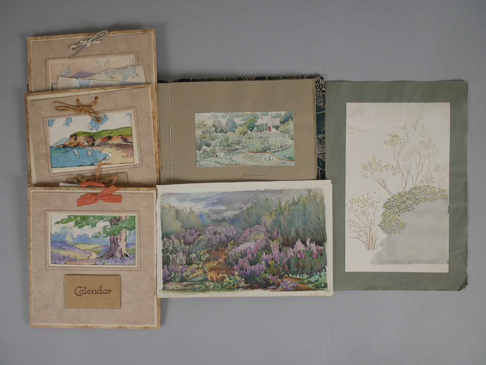 ORIGINAL HANDMADE SKETCHBOOK CONTAINING WATERCOLOURS AND DESIGNS FOR CALENDARS c.1920s by Violet McAdoo (1896-1961) at Whyte's Auctions